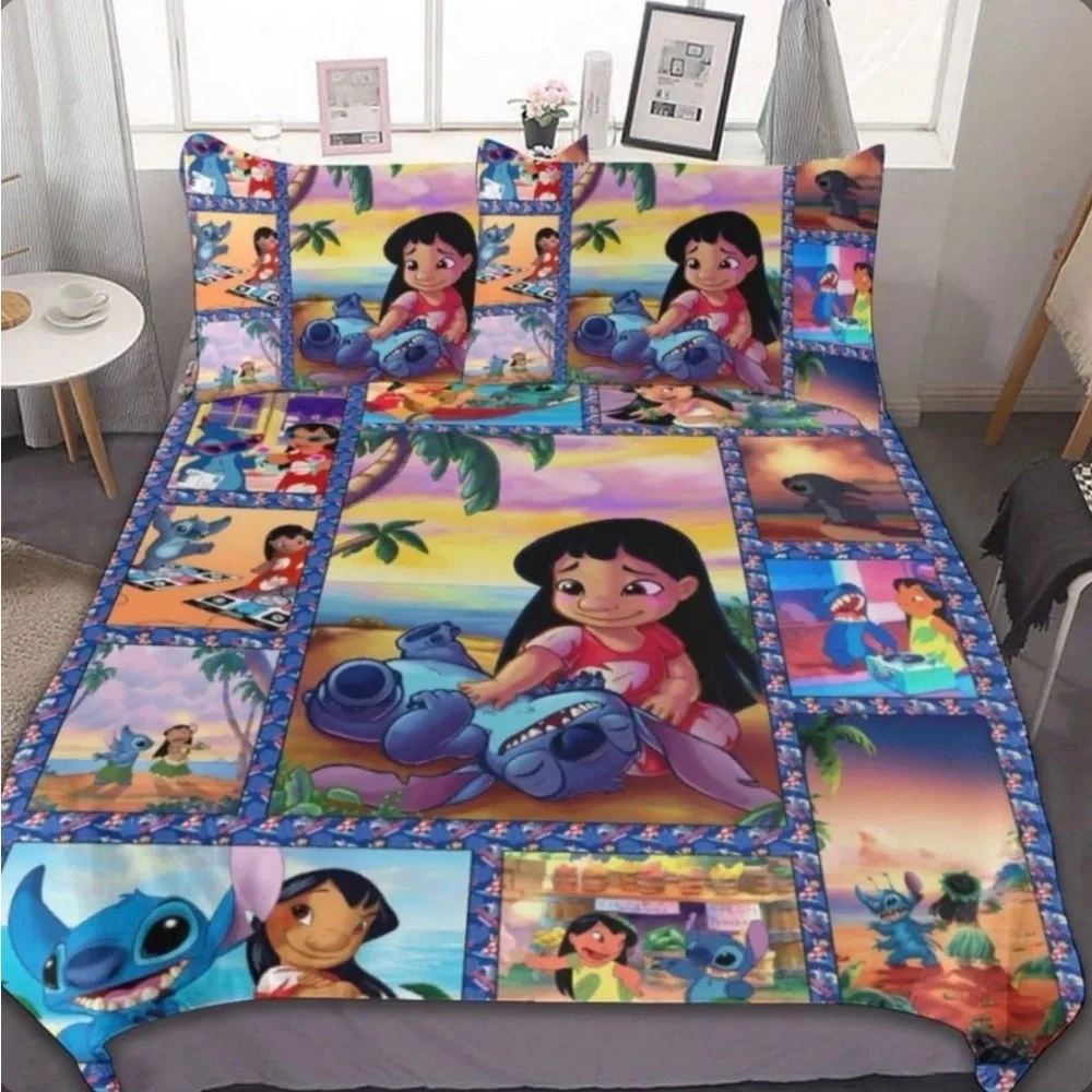STITCH TWIN Size Duvet Cover Set- 3 Piece Bed Set, for Boys Girls